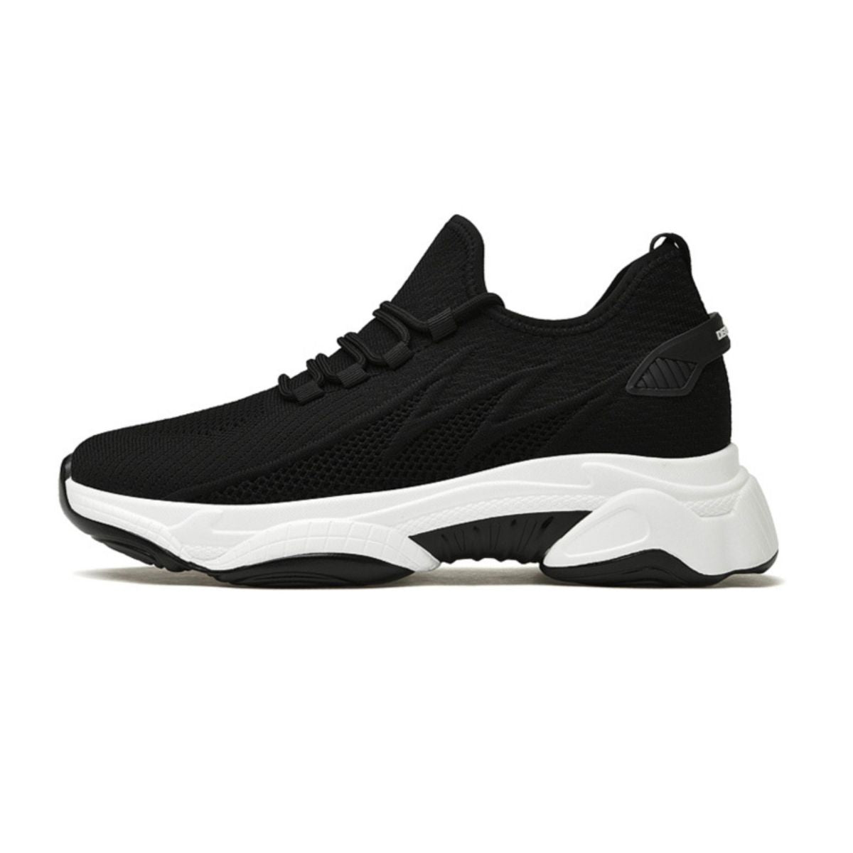 Chaussure rehaussante noire pour homme et femme avec semelle invisible