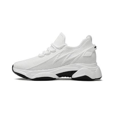 Chaussure rehaussante blanche pour homme et femme avec semelle invisible